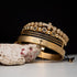 Gold Jesus kreuz armband set herren schiebeknotten wurfel bestseller